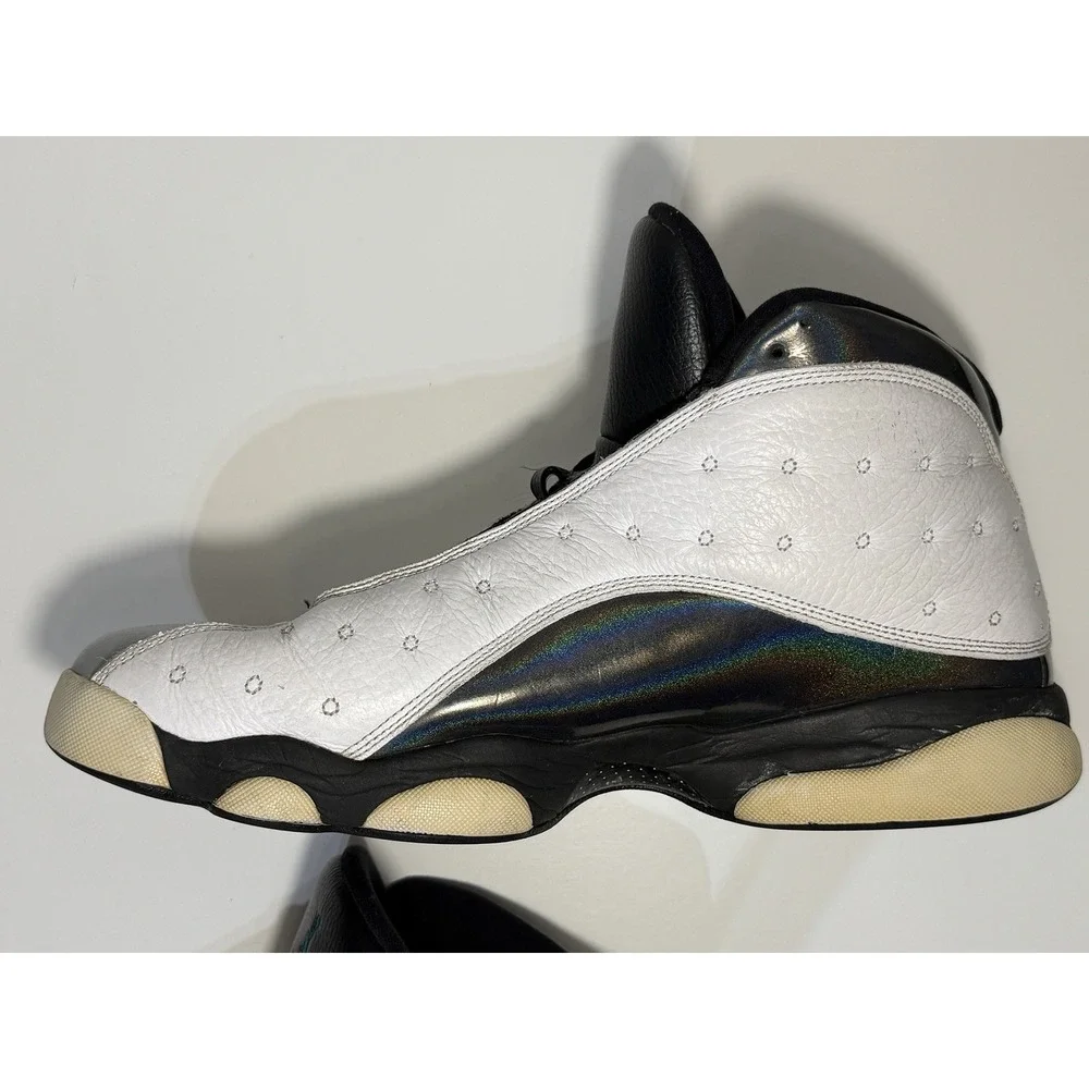 Retro Barons Air Jordan 13 Hologram Men Sz 13 Wolf Gray White Sneaker 2014